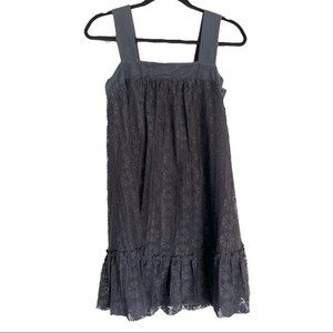 H&M Black Lace Square Neck Minidress, Size 4